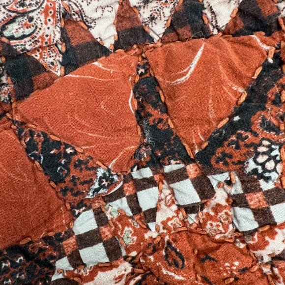 Ulla Johnson Long Quilted Coat Mirage Printed Cotton Medium Orange Floral Lined - Picture 13 of 16